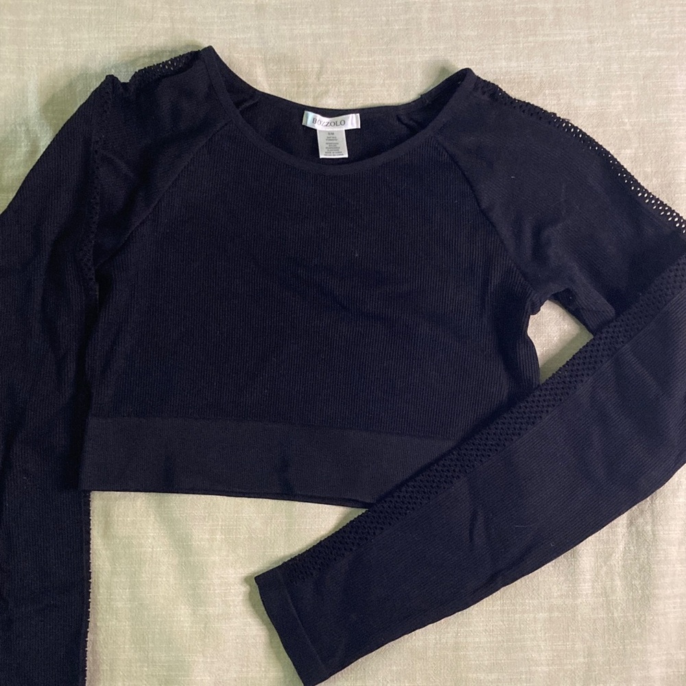 Bozzolo Black Long Sleeve Bodysuit